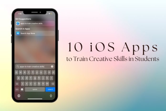 Apps to train creative skills in students